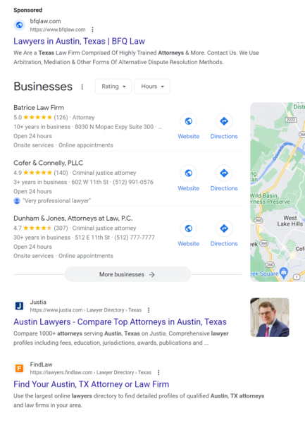 Lawyers Austin Texas Google Maps Pack!