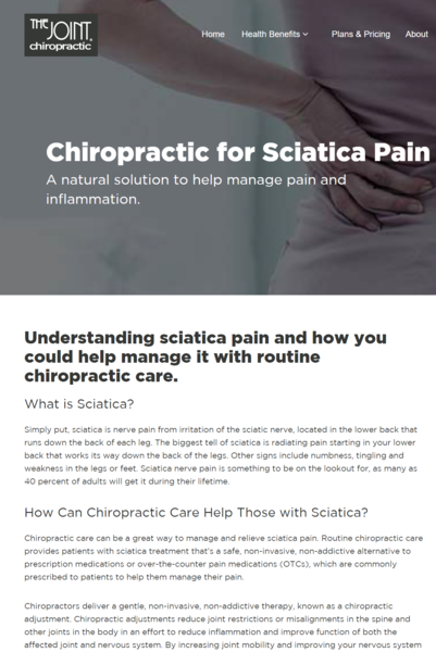 Local Chiropractic Business Content