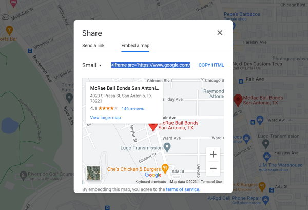 Get Google Maps Embed Code