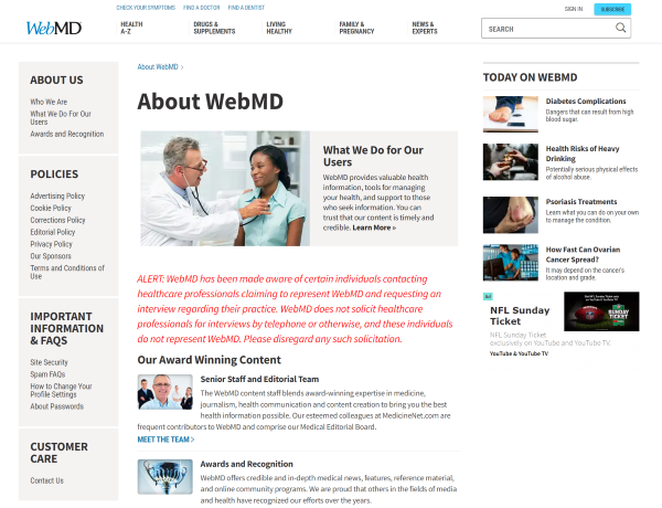 WebMD About Us