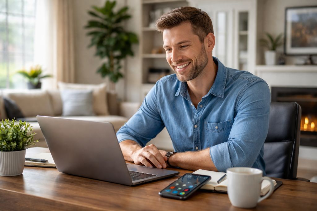 Man Working On Computer 3