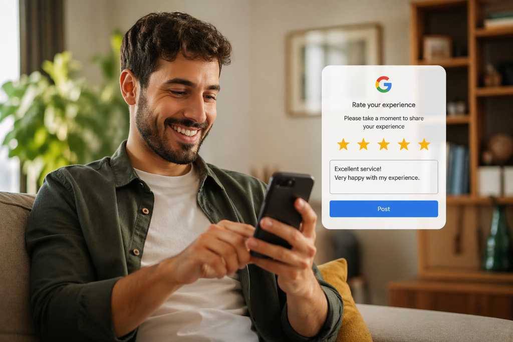 A Guy Leaving 5 Star Review