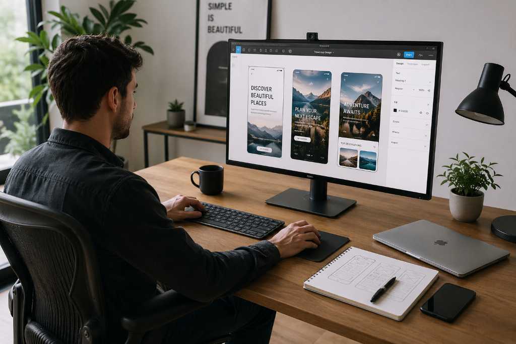 Web Designer Designing a Responsive Website